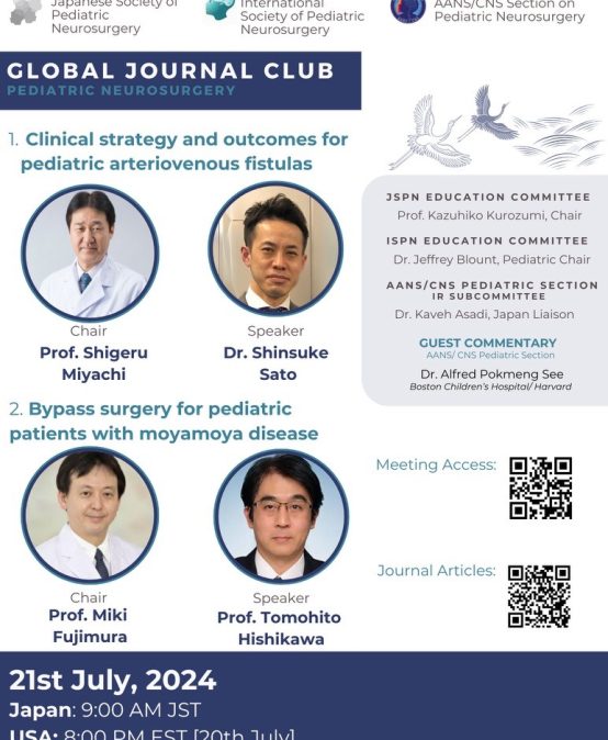 Global Journal Club Pediatric Neurosurgery – 21 July