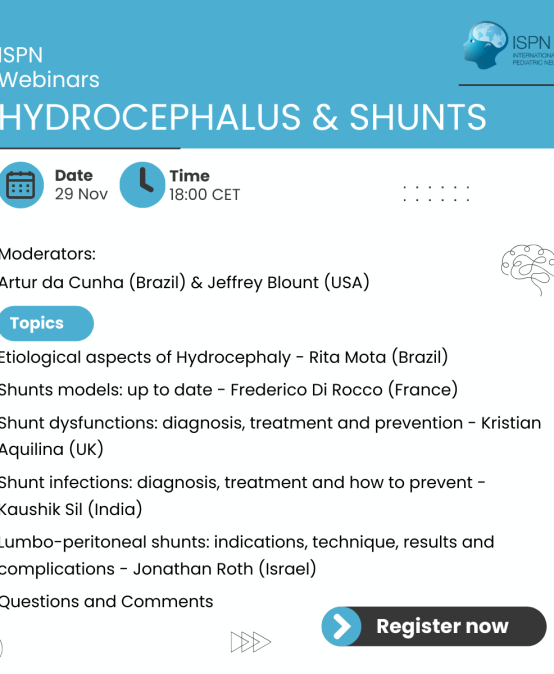 ISPN Webinar – Hydrocephalus & shunts