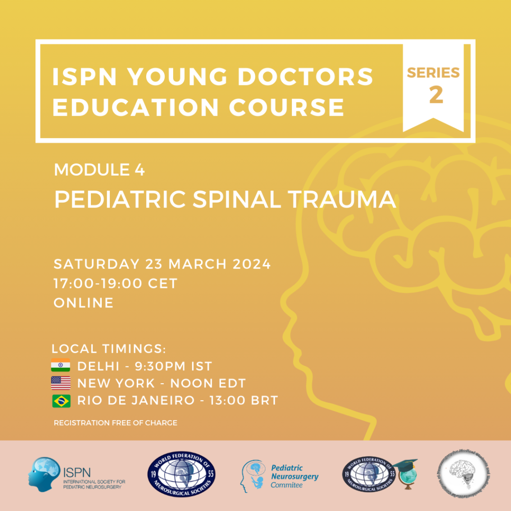 ISPN Young doctors education – Register now for module 4: Pediatric spinal trauma