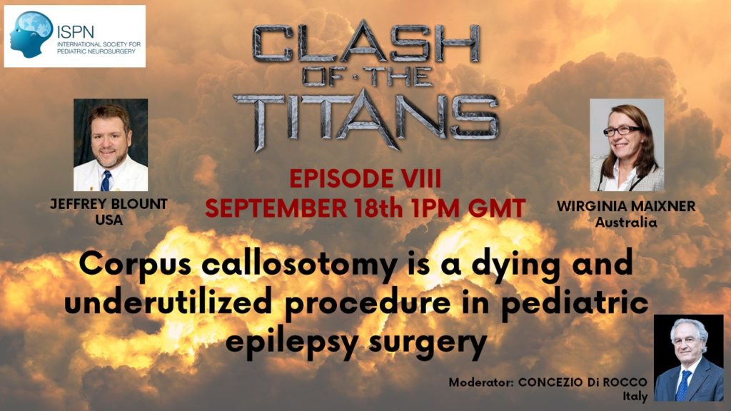 Corpus callosotomy is the topic of our next Clash of the Titans – Register today!