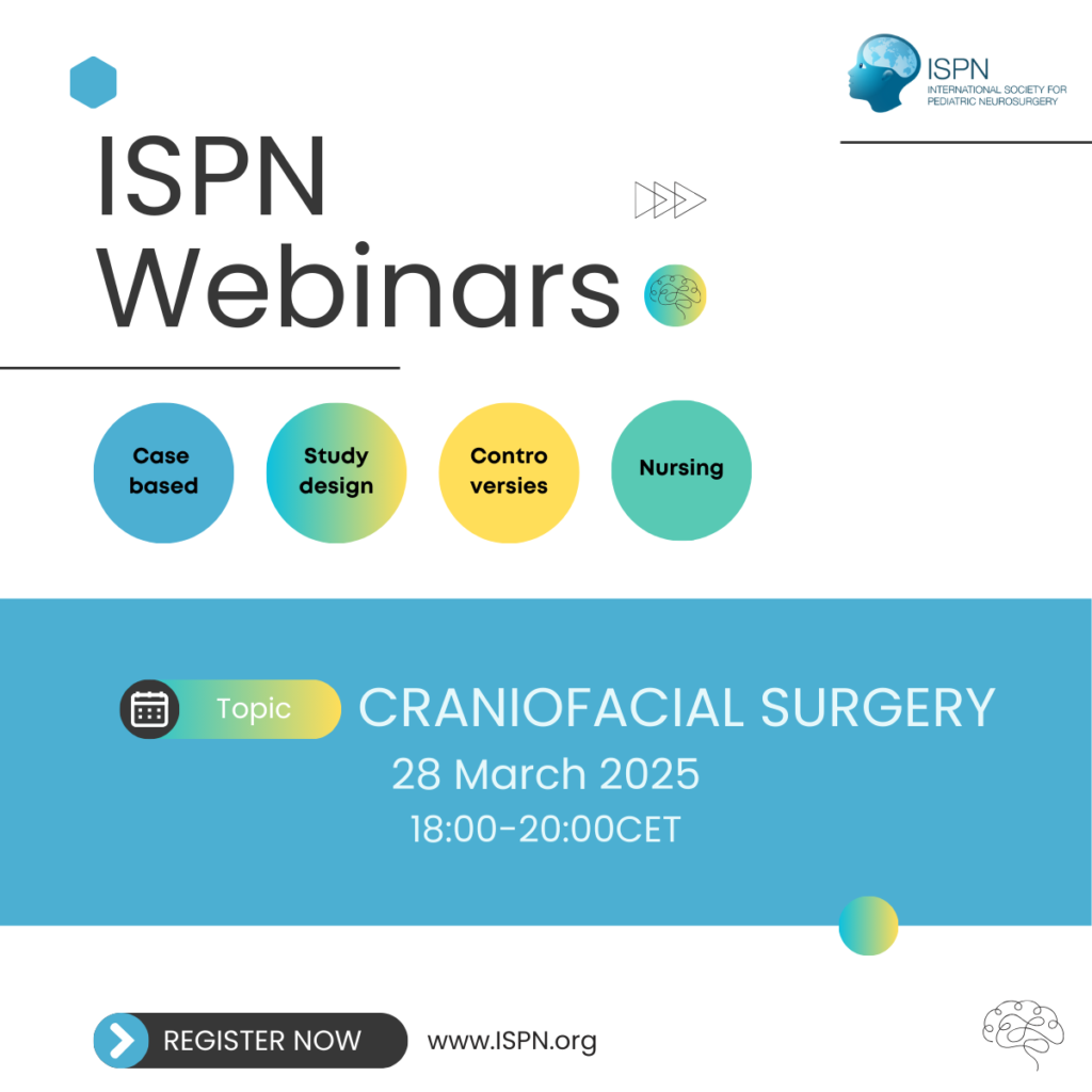 Registration is open for our next ISPN Webinar – Craniofacial surgery