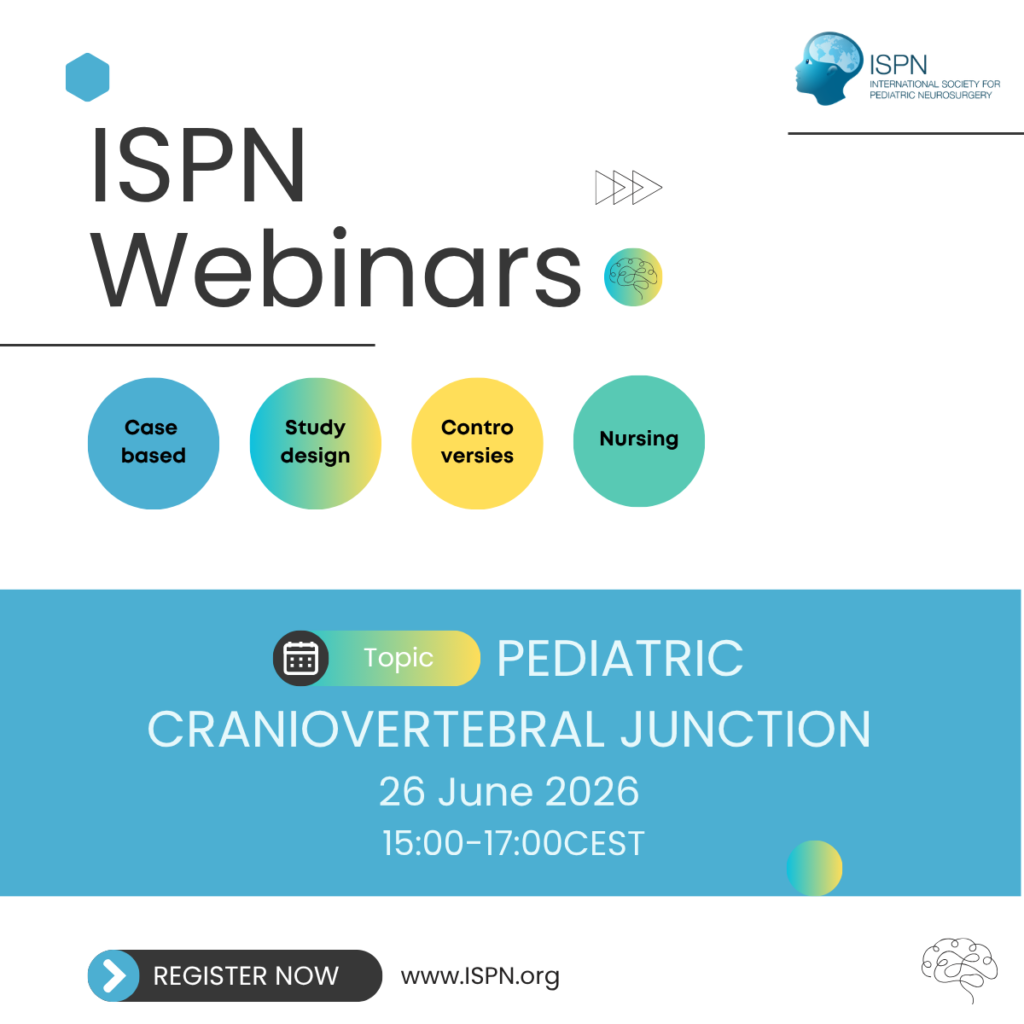 Join our next ISPN webinar: Pediatric craniovertebral junction