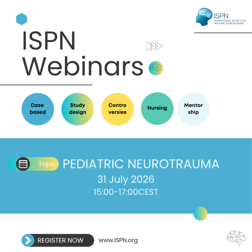 Join our 31 July ISPN webinar on Pediatric neurotrauma